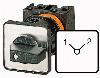 T3-3-8222/EZ Przełącznik zasilania, Styki: 6, 32 A, tabliczka: 1-2, 90 °, bez samopowrotu, montaż natablicowy 22,3 mm, pokrętło czarne bez możliwości blokady