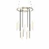 Pendant Candle 18 Bodies Chandelier LED 70.3 LED warm-white 2700K DALI Brass 2765lm 00-6067-27-27