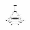 Pendant Circular Inward 5 Rings (ø1200 ø2000 ø3000 ø2000 ø1200) LED 575 LED warm-white 2400K DALI Black 26817lm CD4E-00A9AZDU05