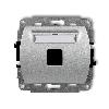 TREND Mechanizm gniazda multimedialnego pojedynczego bez modułu (standard Keystone) srebrny metalik