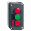 Ciemnoszara stacja, zielone/czerwone przyciski Ø22 oraz czerwona lampka Harmony XALD