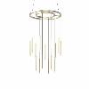 Pendant Candle 15 Bodies Chandelier LED 54.7 LED warm-white 2700K 0-10V Brass 2304lm 00-6019-27-27