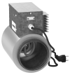 nagrzewnica elektryczna kanałowa wtórna fi 160 mm, 2,0 kW, 1-fazowa do central z automatyką A21