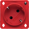 Integro Gniazdo SCHUKO 45° z dioda kontrolną, SNAP-IN 2 mm, czerwony, mat mechanizm