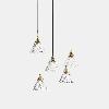 Pendant Veneto Surfaced 5 Bodies LED 37.5 LED warm-white 2700K DALI Black 1890lm 15-7598-60-DO