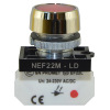 Lampka NEF22 metalowa płaska czerwona, 24V-230V