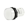 Lampka sygnalizacyjna MB z LED, monoblok, 230V AC, płaski klosz, biała