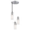 BURGOS lampa wisząca 3 pł. okrągła podsufitka opal mat, chrom E27/230V 3 x 15W (max)