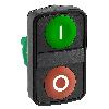 Harmony XB5 Główka przycisku podwójnego płaski zielony/czerwony z samopowrotem metalowy