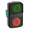 Harmony XB5 Główka przycisku podwójnego płaski zielony/czerwony z samopowrotem metalowy