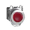 Przycisk podświetlany zlicowany metal czerwony Ø30 zintegrowana dioda LED 230V AC 1 NO + 1 NC Harmony XB4