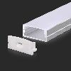 Profil Aluminiowy do paska LED na powierzchniowy / 2000mmx23.5mmx10.4mm / Klosz: Czarny / Kolor: Czarny