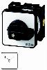 T0-3-8222/E Przełącznik zasilania, Styki: 6, 20 A, tabliczka: 1-2, 90 °, bez samopowrotu, montaż natablicowy, pokrętło czarne bez możliwości blokady
