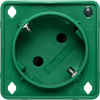 Integro Gniazdo SCHUKO 45° z dioda kontrolną, SNAP-IN 2 mm, zielony, mat mechanizm