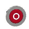 Główka przycisku bez podświetlenia kryty czerwony białe oznaczenie O Harmony XB4