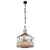 Globo lampa wisząca Halia E27 czarno/brązowa Ø35cm 15674H1