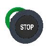 Główka przycisku niepodświetlanego, montowana podtynkowo czarne nakładki przyciskowe z białym oznaczeniem stopu Harmony XB5