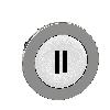 Główka przycisku bez podświetlenia biały kryty czarny oznaczenie II Harmony XB4