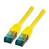 Patchcord RJ45 S/FTP kat. 6A LSZH żółty 0,25m MK6001.0,25Y