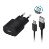 GSM032675 Forever ładowarka sieciowa TC-01 1x USB 2A czarna + kabel microUSB