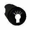 Przycisk płaski Ø22 czarny samopowrotny lampka okrągły plastikowy Harmony XB5