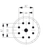 SAI-M23-BE-9-F Wkładka stykowa do złączy okrągłych, nr.katalogowy 1224500000