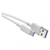 Kabel USB 2.0, wtyk A - C, ładowanie, transmisja danych, 1,5 m, biały