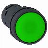 Harmony XB7, przycisk płaski, zielony z zatrzaskiem, bez oznaczenia