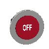 XB4 Główka przycisku bez podświetlenia czerwony wystający samoczynny powrót białe oznaczenie OFF Harmony XB4