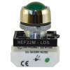 Lampka NEF22 metalowa sferyczna zielona, 24V-230V