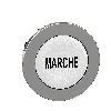 Główka przycisku bez podświetlenia biały kryty czarny oznaczenie MARCHE Harmony XB4