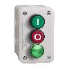 Stacja kontrolna z zielonym przyciskiem 1NO+ czerwony przycisk 1NC + zielona lampka LED 230..240V Harmony XALE