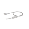 Przewód z płaską wtyczką b/u, z przełącznikiem ręcznym, 2x0,5, transparentny 2m