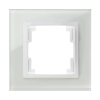 VOLANTE ramka pojedyncza szkło IP 20 - kolor biały