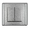 FLEXI Łącznik zwierny, dwubiegunowy (dwa klawisze bez piktogramów, osobne zasilanie) srebrny metalik