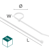 CT 100-2,5 N - opaska kablowa biała opak. 500 szt