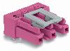Gniazdo do płytek drukowanych konstrukcja kątowa 3-bieg., różowe 770-883/011-000/081-000