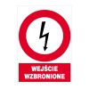 Znak elektryczny zakazu 148X210 "WEJŚCIE WZBRONIONE" ZEZ/A-7