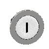 Główka przycisku bez podświetlenia biały kryty czarny oznaczenie I Harmony XB4