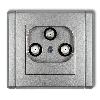 FLEXI Gniazdo multimedialne 3F DATA (UPC) srebrny metalik
