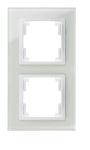 VOLANTE ramka podwójna szkło IP 20 - kolor biały