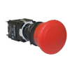 Przycisk bezpieczeństwa serii D - 16mm, odblokowany przez obrót, 1NO + 1NC, 30mm, czerwony