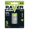 Bateria alkaliczna Raver Ultra Alkaline 9V (6LF22) blister 1