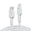 Kabel Biały USB-C - Lightning MFi 1m do Apple iPhone Green Cell PowerStream, z szybkim ładowaniem Power Delivery