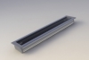 Profil LED Podtynkowy A, długość 100cm, aluminiowy, srebrny anodowany