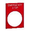 Harmony XAC Etykieta  30 x 40 mm  czarny  EMERGENCY STOP