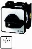 T0-2-8215/EZ Przełącznik zasilania, Styki: 4, 20 A, tabliczka: 201, 45 °, z samopowrotem, montaż natablicowy 22,3 mm, pokrętło czarne bez możliwości blokady