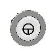 Główka przycisku bez podświetlenia biały kryty czarny oznaczenie T Harmony XB4