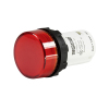 Lampka sygnalizacyjna MB z LED, monoblok, 230V AC, płaski klosz, czerwona