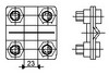 Złączka 0-10 / 0-11 krzyżowa z przekł. 4-śruby